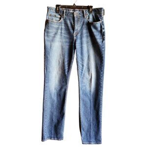 Old Navy Men's Straight Leg Fit 99% Cotton Blue Jeans Size 36x34